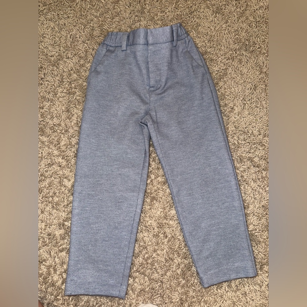Zara Gray blue Textured Pants suit pants 4T
